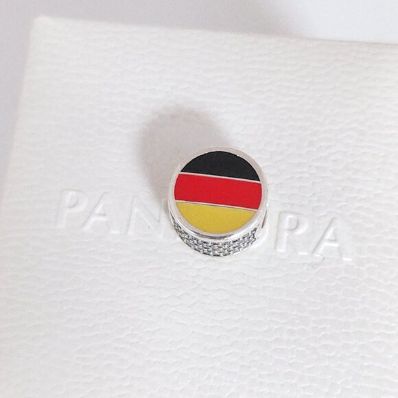 Pandora Germany Flag Charm Bead Travel Vacation S925 Silver with box - Picture 8 of 8